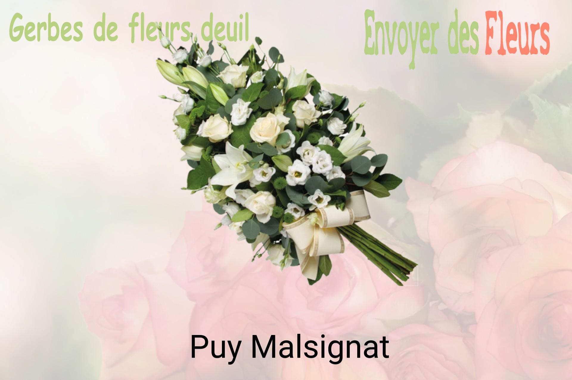 Gerbe de fleurs de deuil livrée à Puy-Malsignat